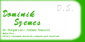 dominik szemes business card